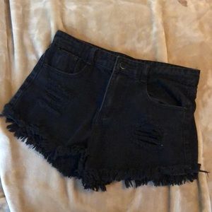 Shein Black Jean Shorts
